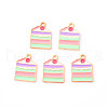 Alloy Enamel Pendants ENAM-R058-05-1