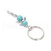 Tibetan Style Alloy Synthetic Turquoise Angel Keychains KEYC-JKC01216-5