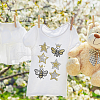 Star Crown Bees Glass Hotfix Rhinestone DIY-WH0303-288-7