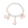 2Pcs 2 Styles Glass Round Beads Stretch Bracelets BJEW-JB11868-3