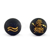 Frosted Natural Black Onyx(Dyed & Heated) Beads PW-WGDC30B-11-1