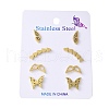 304 Stainless Steel Earring Sets EJEW-S248-03C-G-2