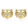 Brass Tiger Open Cuff Ring RJEW-N037-018-1