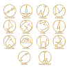 14Pcs Angel Energy Sign Nickel Metal Decorative Stickers DIY-WH0560-001-1