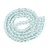Baking Painted Transparent Glass Beads Strands DGLA-N011-8mm-05-2