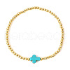 Brass Bead Stretch Bracelets for Women QZ0147-1-1