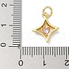 Rack Plating Brass Micro Pave Cubic Zirconia Pendants X-KK-K392-54G-3