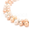 Natural Fresh Water Pearl Beaded Bracelets BJEW-D447-08G-01-3