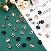 DICOSMETIC 32Pcs 4 Colors Alloy Cord Locks FIND-DC0006-20-5
