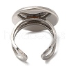Non-Tarnish 304 Stainless Steel Open Cuff Findings STAS-R123-02D-P-3