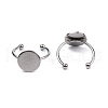 Stainless Steel Open Cuff Finger Ring Finding FIND-WH0110-025C-P-1