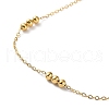 304 Stainless Steel Round Beaded Link Chain Bracelets for Women BJEW-D033-01G-2