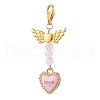 Valentine's Day Alloy Enamel Pendant Decoraton HJEW-JM02028-01-3