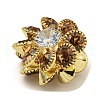 Brass Smoked Topaz Rhinestone Beads KK-I715-26S-01-1
