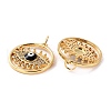 Brass Micro Pave Cubic Zirconia Pendants ZIRC-P092-028G-02-RS-3