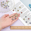 GOMAKERER 30Pcs 6 Colors Evil Eye Alloy Glass Cabochons MRMJ-GO0001-03-3