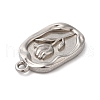 304 Stainless Steel Pendants STAS-D049-03E-3