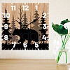 MDF Printed Wall Clock HJEW-WH0059-004-5