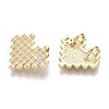 Brass Micro Pave Clear Cubic Zirconia Charms KK-S356-068-NF-2