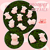 AHADERMAKER 24Pcs 8 Styles Resin Pig Figurines Ornaments DJEW-GA0001-55-3