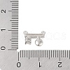 925 Sterling Silver Pave Clear Cubic Zirconia Rectangle Charms STER-U004-05P-3