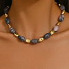Alloy & Plastic Oval Beaded Necklaces FS-WGC8956-02-1