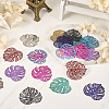  48Pcs 12 Styles 430 & 201 Stainless Steel Filigree Pendants STAS-TA0002-19-5