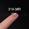 316L Surgical Stainless Steel Clear Cubic Zirconia Cartilage Earrings WG107EC-07-1