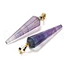 Natural Fluorite Pointed Pendants G-D089-01G-02-2