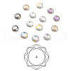 K9 Faceted Glass Rhinestone Cabochons GLAA-H106-F02-M-1