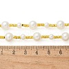 304 Stainless Steel & ABS Plastic Imitation Pearl Round Beded Necklaces for Women NJEW-S442-11G-5