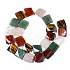 Natural Green Aventurine & Rose Quartz & & Red Agate & Tiger Eye Beads Strands G-S364-092-2