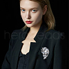 HOBBIESAY 2Pcs Crystal Rhinestone Wing Brooch Pin FIND-HY0002-28-5