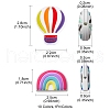 10Pcs 10 Styles Silicone Beads SIL-YW0001-05-4