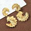 304 Stainless Steel Dangle Stud Earrings EJEW-H159-02G-2
