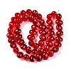 Transparent Electroplate Glass Beads Strands X-EGLA-N012-06A-2