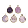 Natural Lepidolite Pendants G-K347-08G-02-1