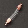 Transparent Glass Vial Pendant Normal Link Connectors GLAA-D004-01RG-02-2