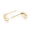 Brass Stud Earring Findings KK-N263-21G-2