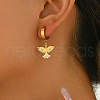 Metal Bird Stainless Steel Hoop Earrings for Women Daily Versatile Jewelry SE6238-1-3