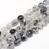 Natural Black Rutilated Quartz Beads Strands G-R445-8x10-18-1