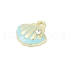 Rack Plating Alloy Enamel and Rhinestone Pendants PALLOY-R151-40G-05-2