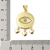 Rack Plating Brass Micro Pave Cubic Zirconia Pendants KK-Z074-06G-3