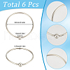 SUNNYCLUE 6Pcs Brass European Style Bangle Making PPJ-SC0001-03-2