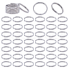 SUNNYCLUE 50Pcs 304 Stainless Steel Keychain Clasp Findings STAS-SC0008-13-1