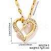 Elegant Brass Pave Clear Cubic Zirconia Heart Pendant Necklaces for Girls SZ7102-3-2