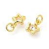 Rack Plating Brass Micro Pave Cubic Zirconia Chamrs KK-S396-39G-2