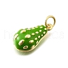 Brass Enamel Pendants KK-Z104-06G-07-2