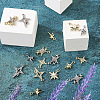 18Pcs 9 Style Brass Micro Pave Clear Cubic Zirconia Pendants KK-TA0001-10-5