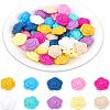 CHGCRAFT 40Pcs 10 Colors Food Grade Eco-Friendly Silicone Focal Beads SIL-CA0001-46-1